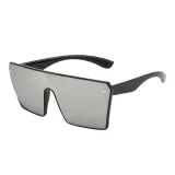 Sunglasses Trendy Cateye Square Cambered Surface Oversized UV400 Protection Vintage Retro Flat Top With Frame