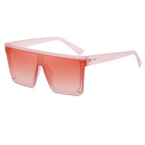 Sunglasses Square Conjoined Lens Flat Top Oversized Eyewear