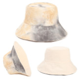 Double-Sided Reversible Colorful Ink Sunhat Tie Dye Bucket Cap