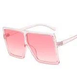 Multicolor Sunglasses Square Oversized UV Protection Retro Flat Top With Frame Unisex