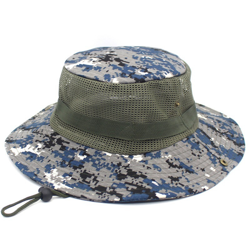 Camouflage Net Fisherman Hat Foldable Breathable Sun Hat