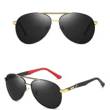 Sunglasses Multicolor Round Bottom Double Bridge Polarization Flat Top With Frame Shades