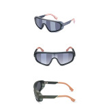 Sunglasses Multicolor Oversized Mirror One Piece Sport Style Windproof Eyewear
