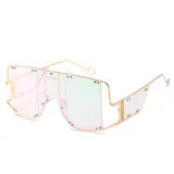 Sunglasses Trendy  Integrated Square Oversized UV400 Protection Trendy Flat Top With Frame