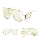 Sunglasses Trendy  Integrated Square Oversized UV400 Protection Trendy Flat Top With Frame