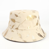 Double-Sided Reversible Sunhat Feather Print Bucket Cap