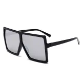 Sunglasses Square Oversized UV Protection Retro Flat Top With Frame Unisex