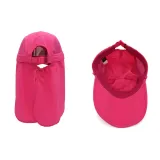 UV Protection Wide Brim Sun Hat With Detachable Peaked Cap