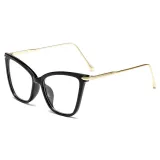 Sunglasses Trendy Cateye Goggles Transparent Lenses UV Protection Shades With Frame