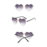 Sunglasses Gradual Heart Shaped Lens Frameless UV Protection Retro Shades