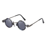 Sunglasses Small Round Lens Retro Punk Frame Rock Hip Hop Glasses