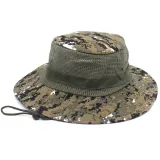 Camouflage Net Fisherman Hat Foldable Breathable Sun Hat