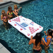 Inflatable Beer Pong Table 28 Cup Floating Raft Game Table