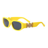 Multicolor Sunglasses Small Square Retro Wide Frame Eyewear