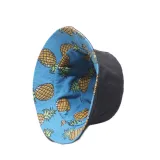 Double-Sided Reversible Sunhat Fruit Pineapple & Banana Bucket Cap