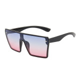 Sunglasses Trendy Cateye Square Cambered Surface Oversized UV400 Protection Vintage Retro Flat Top With Frame