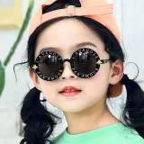 Sunglasses Multicolor Round Bees Sunglasses Retro With Letter Frame