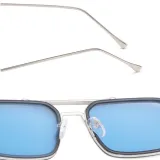 Sunglasses UV Protection Square Tinted Lens Vintage Double Bridge Frame Eyewear