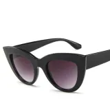 Sunglasses Trendy Cateye Round Bottom Oversized UV Protection Vintage With Frame Shades