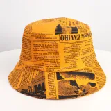 Double-Sided Reversible Sunhat Newspaper Bucket Cap