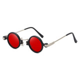 Sunglasses Small Round Lens Retro Punk Frame Rock Hip Hop Glasses