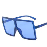 Multicolor Sunglasses Square Oversized UV Protection Retro Flat Top With Frame Unisex