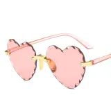 Sunglasses Gradual Heart Shaped Lens Frameless UV Protection Retro Shades