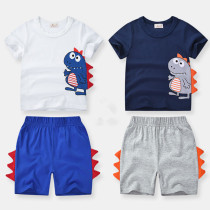 Toddler Kids Boys Dinosaur Beach Suit T-shirts and Short Two-Piece Outfit