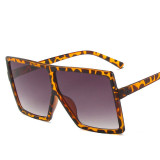 Sunglasses Square Oversized UV Protection Retro Flat Top With Frame Unisex