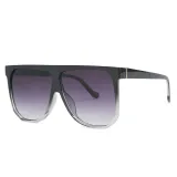 Sunglasses Multicolor Square Integrated Oversized Vintage Flat Top With Wide Frame