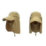 UV Protection Wide Brim Sun Hat With Detachable Peaked Cap