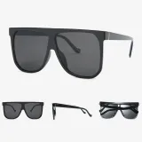 Sunglasses Multicolor Square Integrated Oversized Vintage Flat Top With Wide Frame