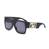 Sunglasses Oversized Frame Hollow Out Wide Glasses Legs Retro Eyewear