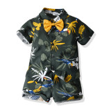 Kids Boys Print Sandy Beach T-shirts and Short Two-Piece Outfit