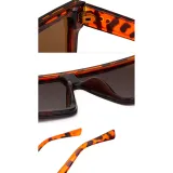 Sunglasses Square Conjoined Lens Flat Top Oversized Eyewear