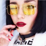 Sunglasses Multicolor Fashion Square Aviators Sunglasses Flat Mirrored Lens