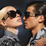 Sunglasses Oversized Frame Hollow Out Wide Glasses Legs Retro Eyewear