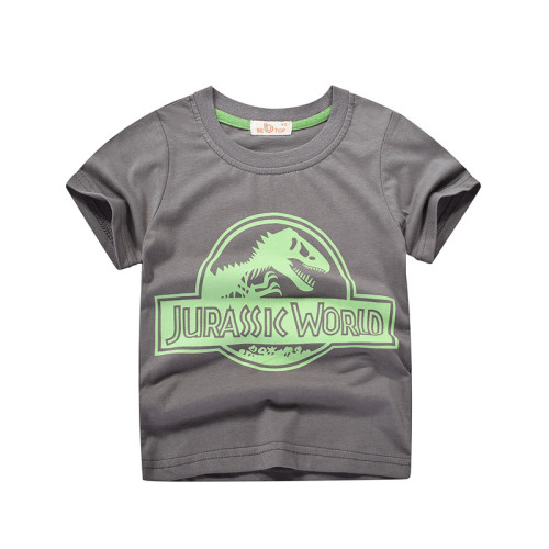 Toddler Kids Boys Dinosaur Short Sleeve T-shirt
