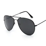 Sunglasses Multicolor Round Bottom Oversized Aviator Sunglasses Retro Flat Top With Metal Frame