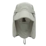 UV Protection Wide Brim Sun Hat With Detachable Peaked Cap