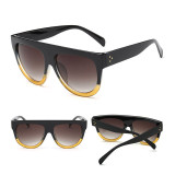 Copy Sunglasses Multicolor Round Bottom Oversized Vintage Flat Top With Frame