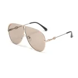 Sunglasses Retro Round Bottom Lens UV400 Mirrored Flat Top Eyewear