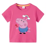 Toddler Boy Kids George Rainbow Short Sleeve T-shirts Cotton Tops
