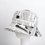 Double-Sided Reversible Sunhat Newspaper Bucket Cap