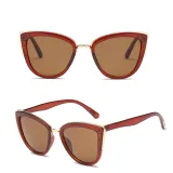 Sunglasses Trendy Cateye UV Protection Vintage With Golden Frame Shades