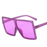 Multicolor Sunglasses Square Oversized UV Protection Retro Flat Top With Frame Unisex