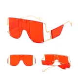 Sunglasses Trendy  Integrated Square Oversized UV400 Protection Trendy Flat Top With Frame