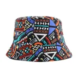 Double-Side Reversible Sunhat Pattern Bucket Cap