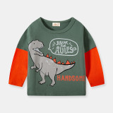 Toddler Kids Boys Dinosaur Long Sleeve Shirt