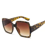 Sunglasses Multicolor Square Cambered Surface Oversized Vintage Flat Top With Frame